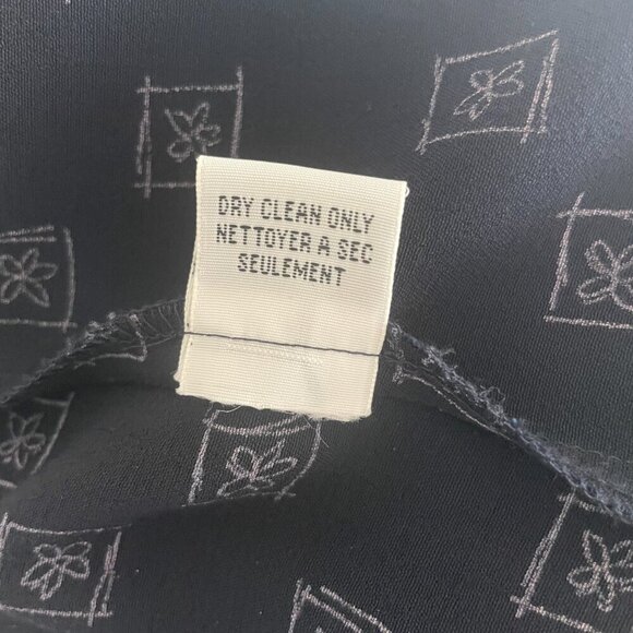 Talbots Navy Blue Collared Short Sleeve Button-down Midi Dress, Size 12P - Picture 8 of 8